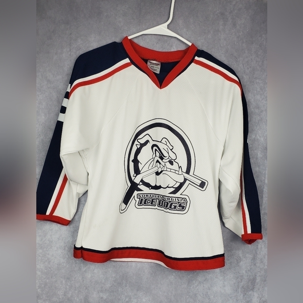 Athletic Knit ROOK Hockey Northen Virginia Ice Dogs Jersey Youth's Size M #4‎